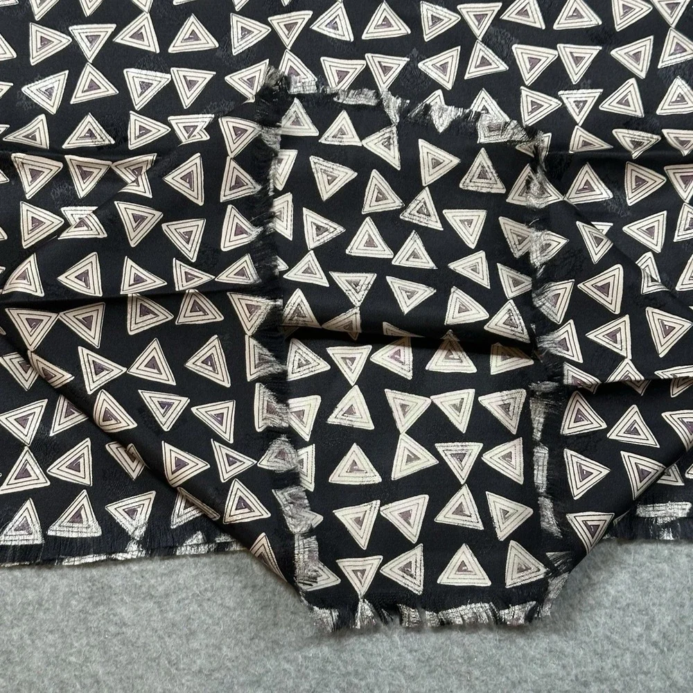 Vintage Polo Ralph Lauren Silk Tube Scarf Italy Navy Geometric Print Y2K